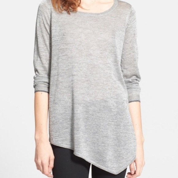 Joie Sweaters - Joie Tambrel Asymmetric Metallic Sweater